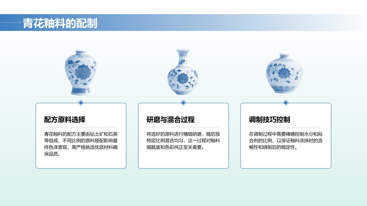 蓝色中国风文博讲座青花瓷特辑PPT模版