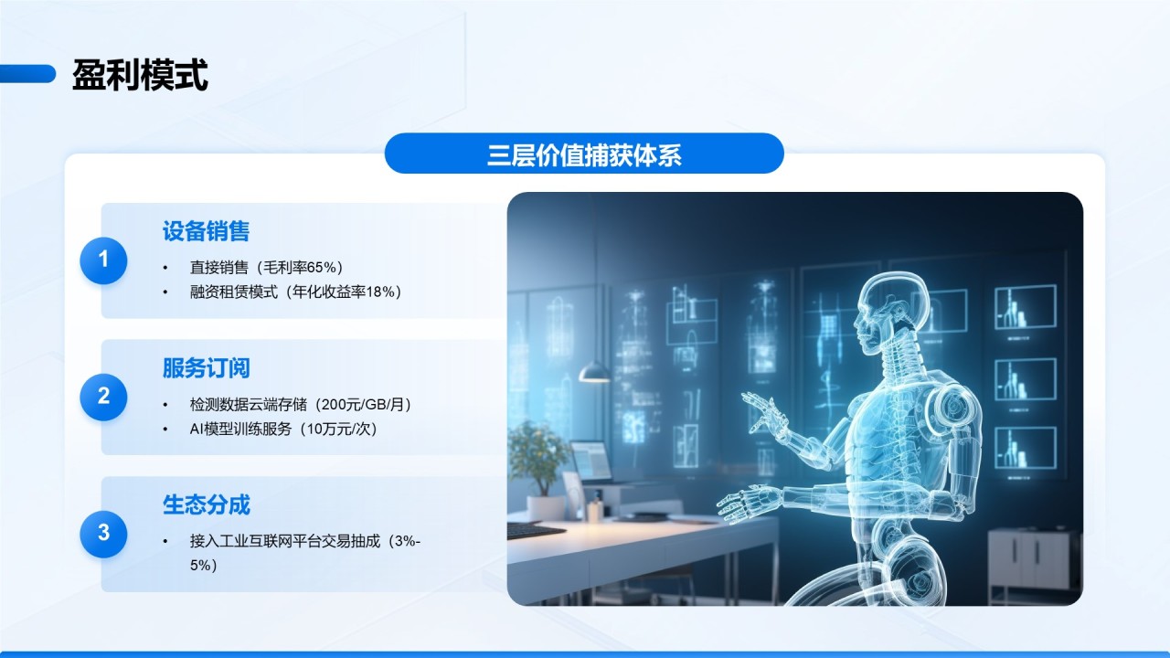 蓝色商务风创新创业计划书汇报PPT模板