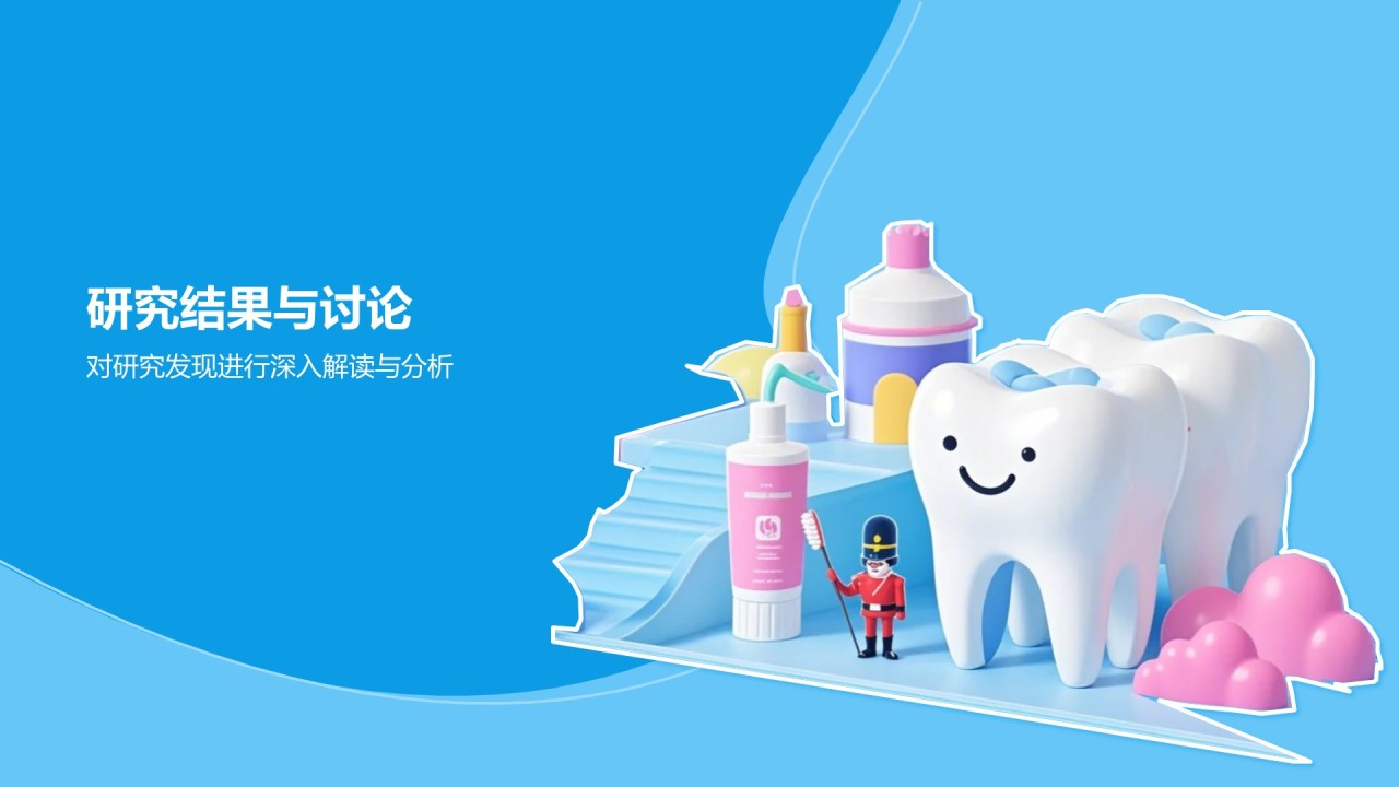 蓝色3D风口腔医学研究毕业答辩PPT模板