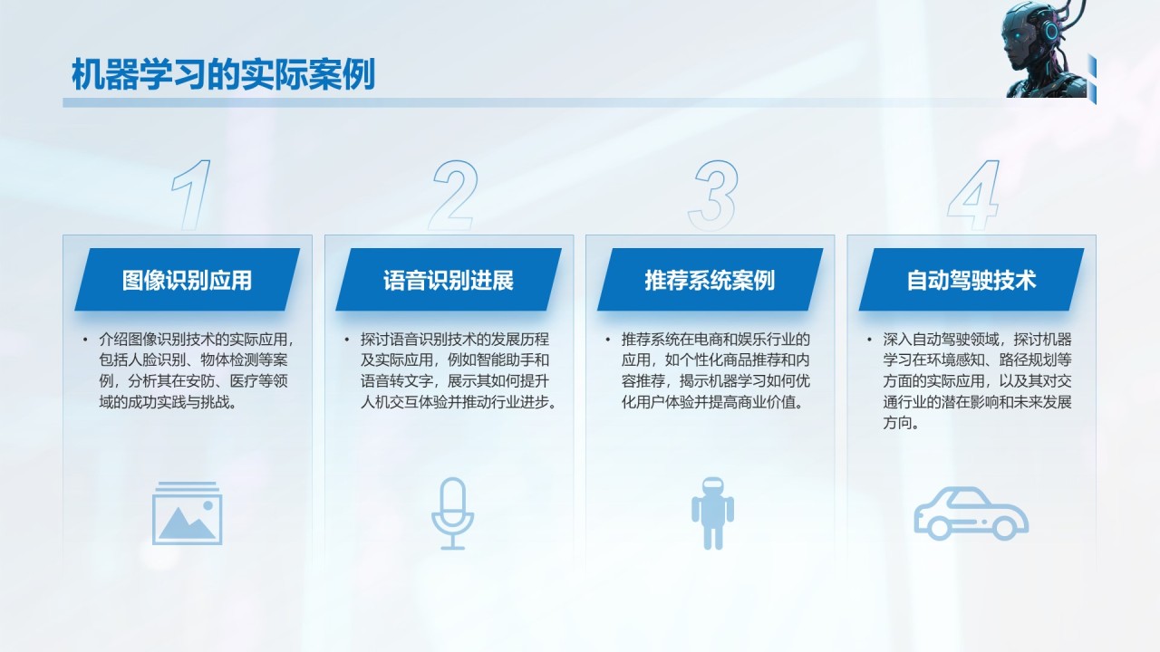 蓝色科技风人工智能基础科普课件PPT模板