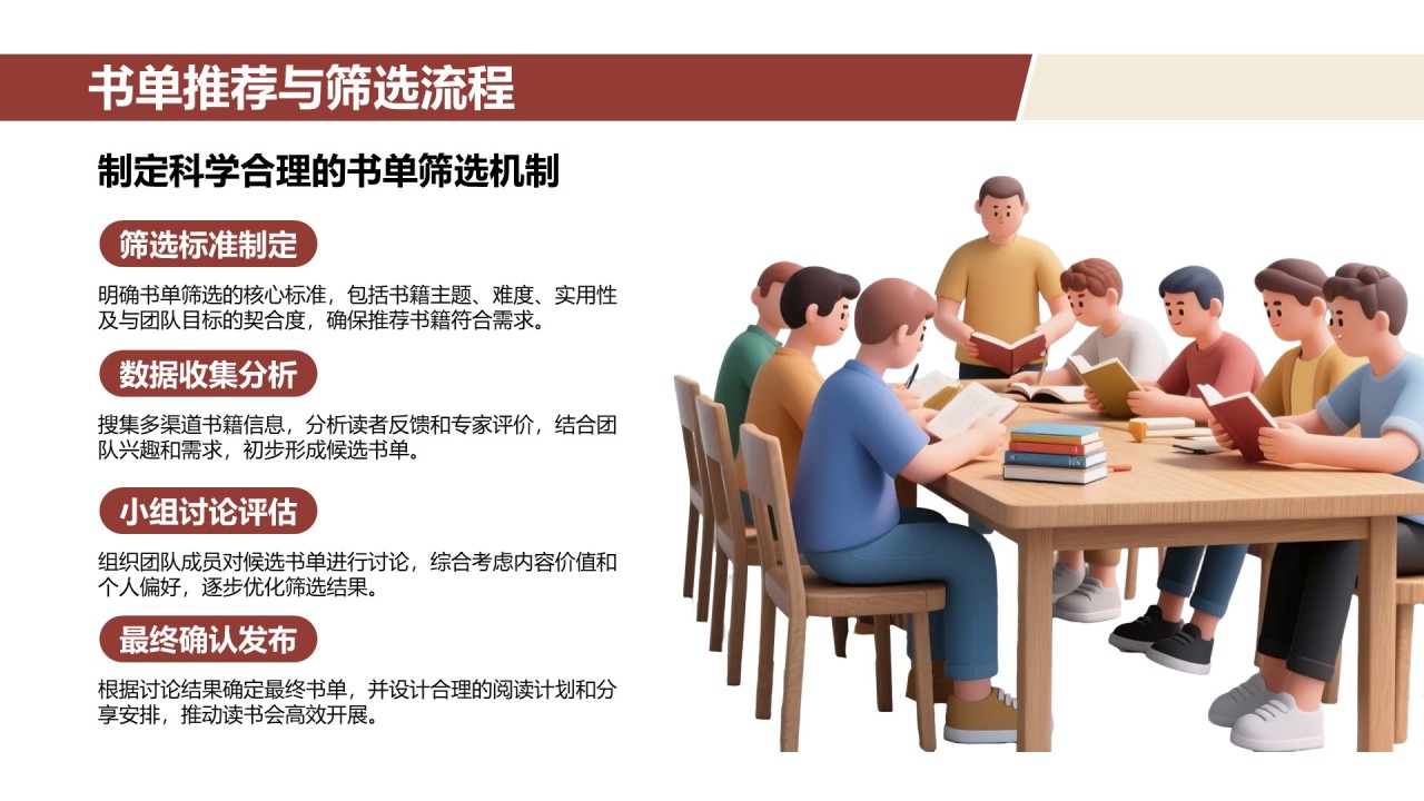 棕色3D风团队读书分享会PPT模板