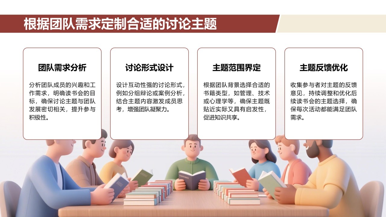 棕色3D风团队读书分享会PPT模板