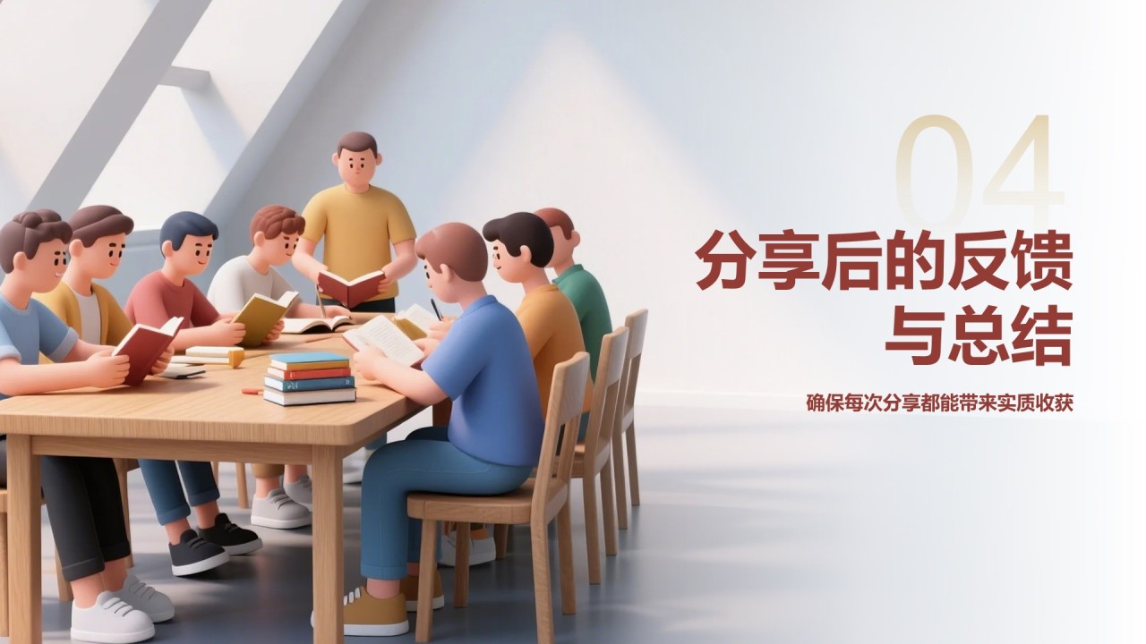 棕色3D风团队读书分享会PPT模板