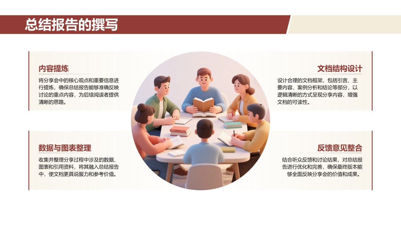 棕色3D风团队读书分享会PPT模板