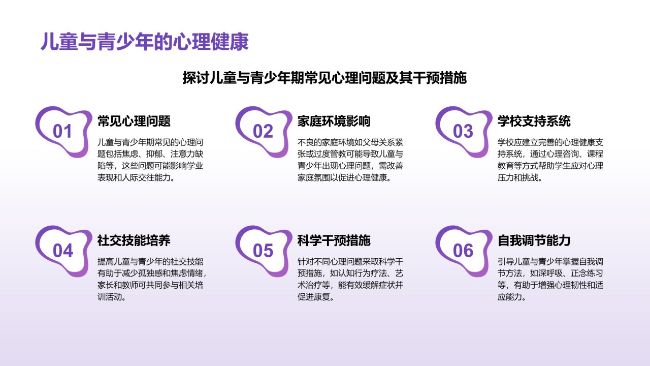 紫色3D渲染风心理健康知识分享PPT模板