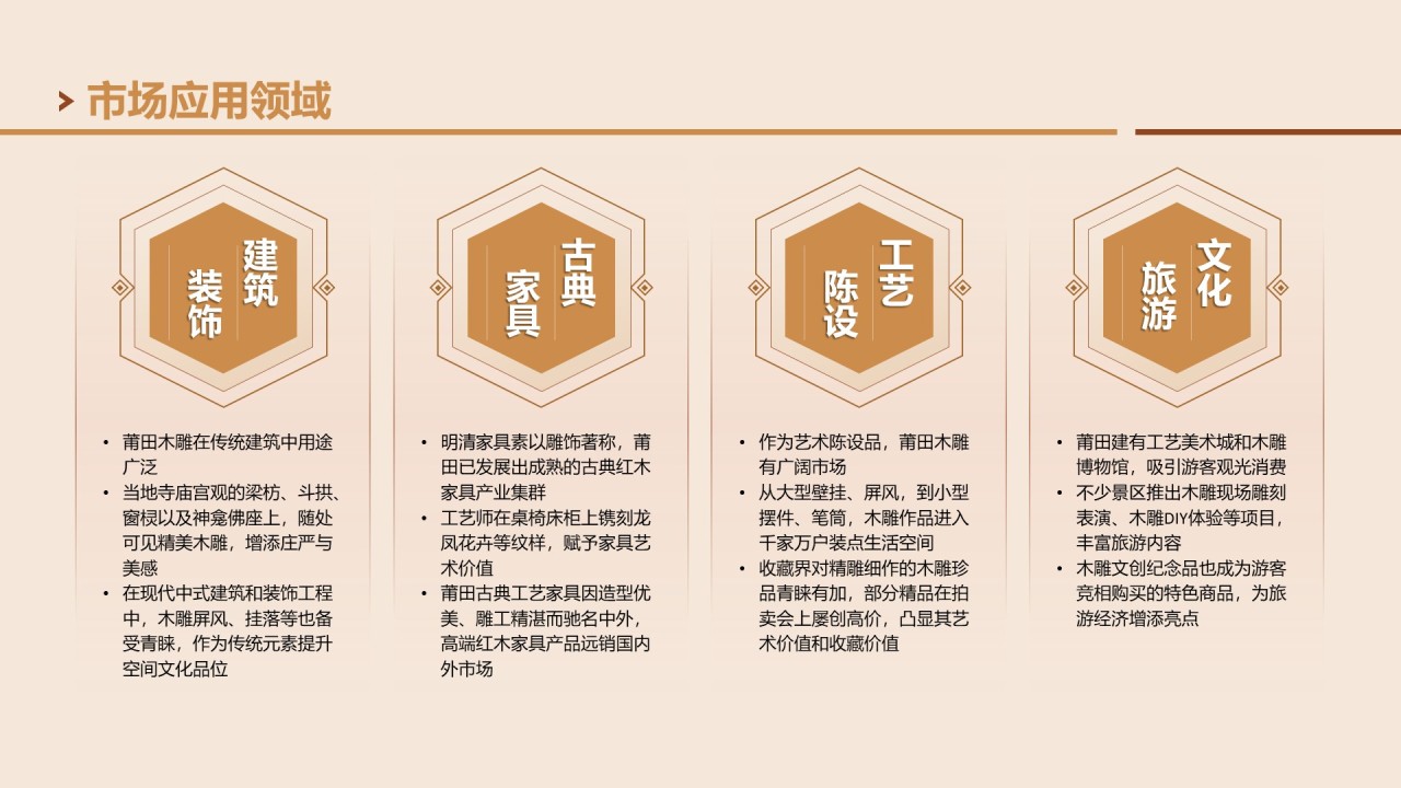 棕色国风非遗木雕的匠心雕刻PPT模板