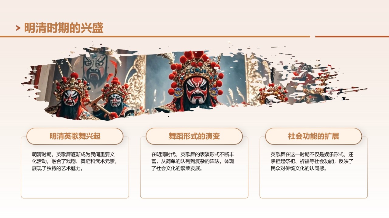 黄色中国风舞动非遗英歌舞中的文化传承PPT模板