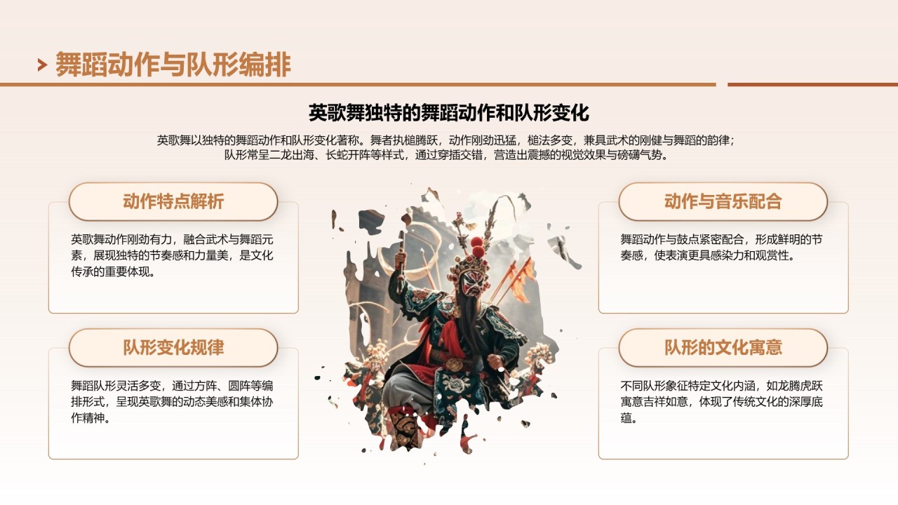 黄色中国风舞动非遗英歌舞中的文化传承PPT模板