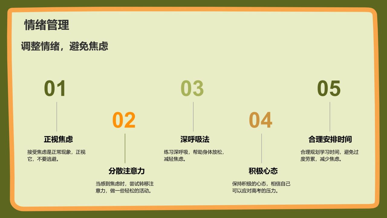 绿色插画风高考倒计时冲刺计划PPT模板