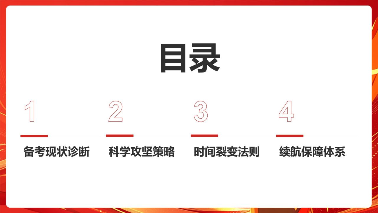 红色喜庆风高考高效备考动员会PPT模板