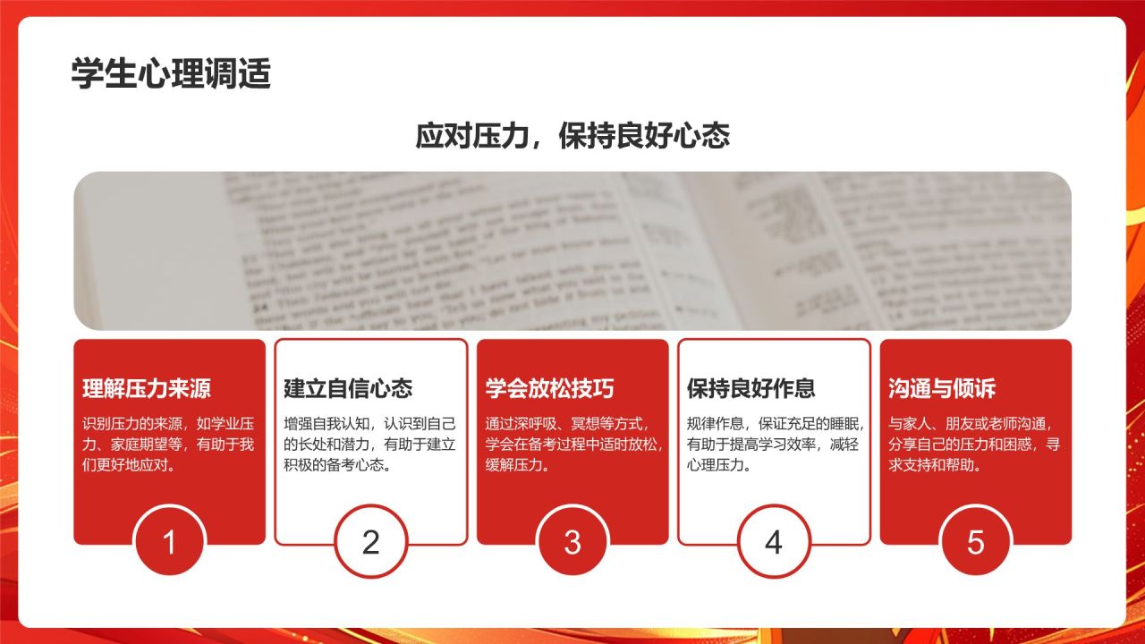 红色喜庆风高考高效备考动员会PPT模板