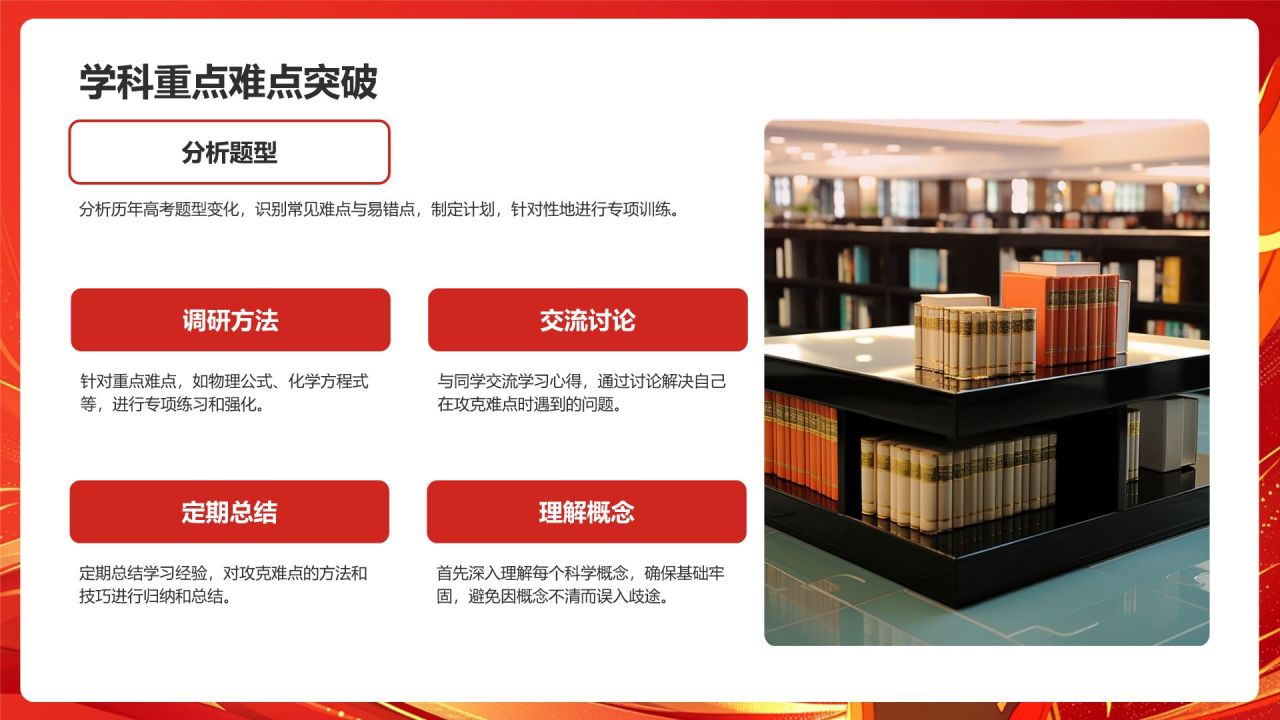 红色喜庆风高考高效备考动员会PPT模板