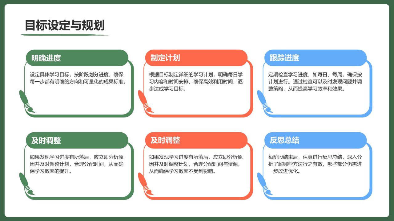 绿色手绘风保持状态,赢在高考冲刺期PPT模板