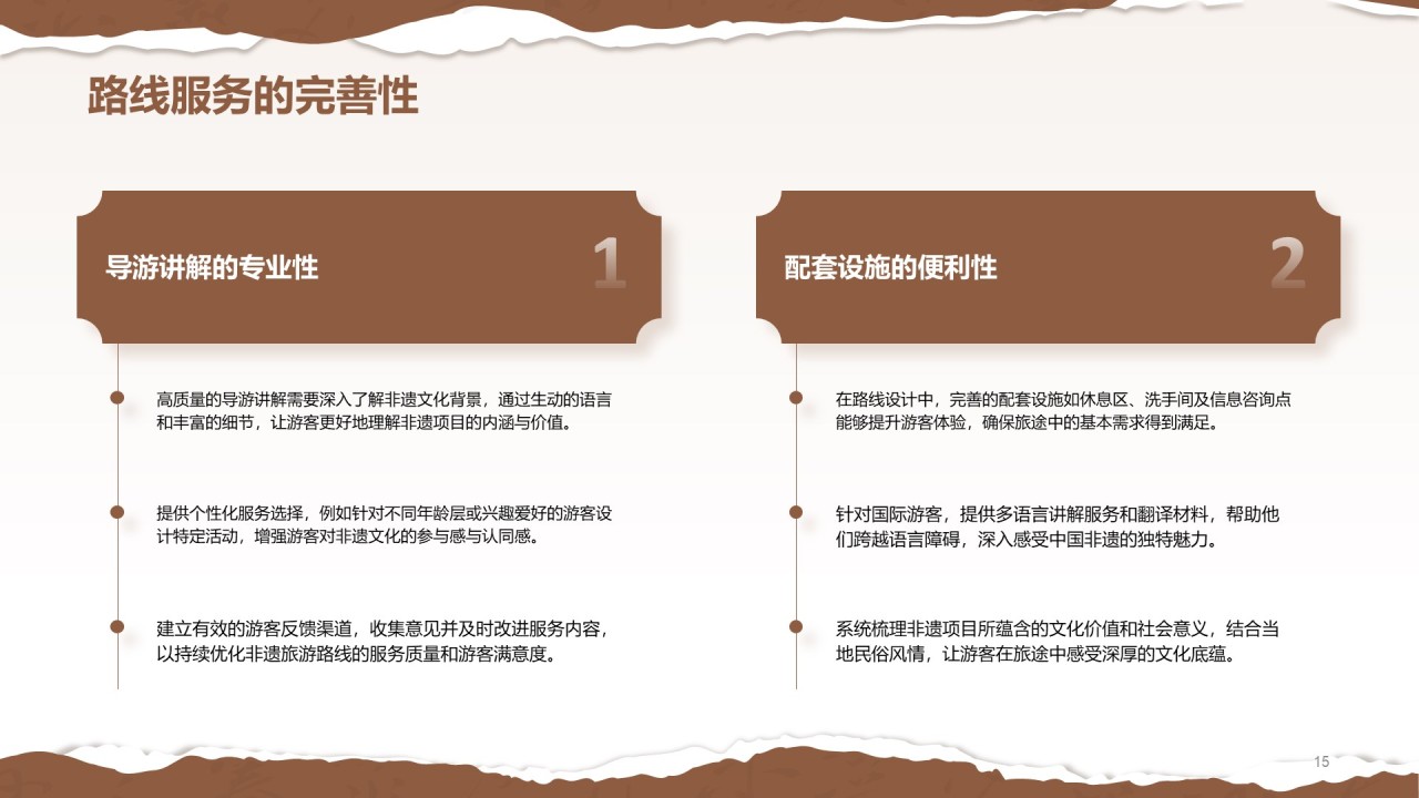 棕色国风非遗旅游路线策划PPT模板