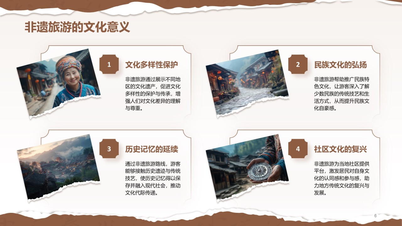 棕色国风非遗旅游路线策划PPT模板