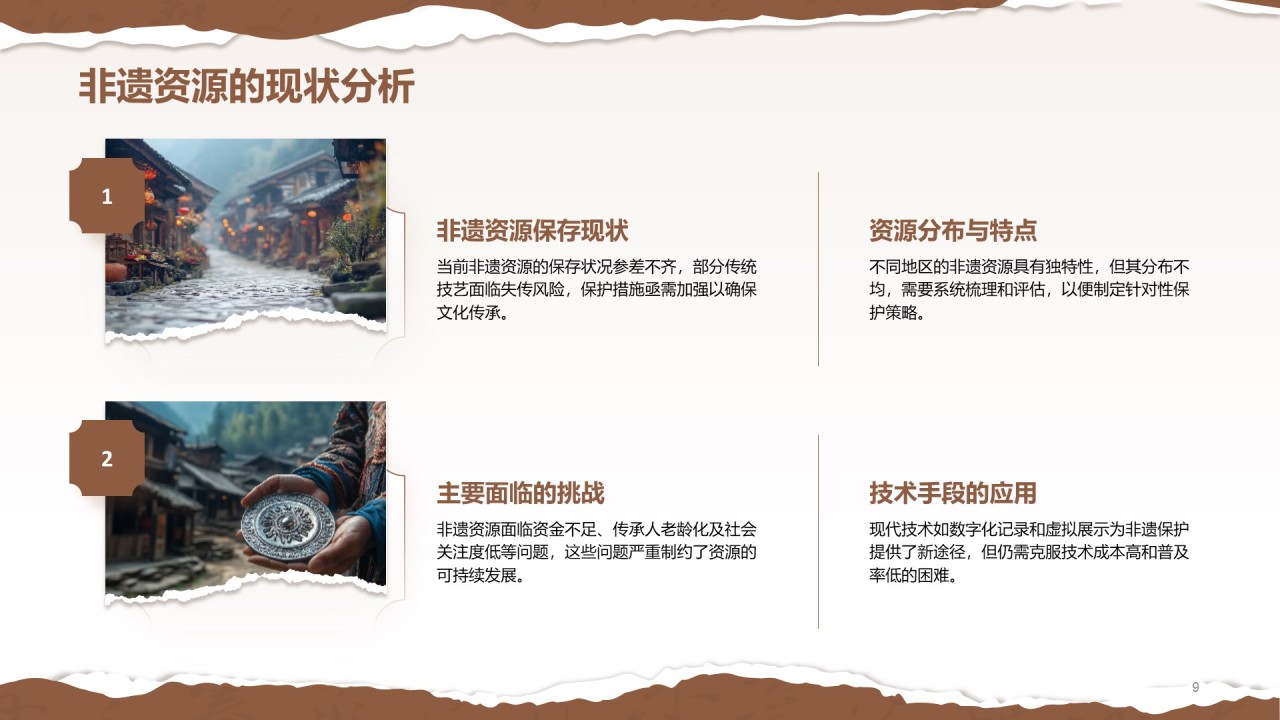 棕色国风非遗旅游路线策划PPT模板