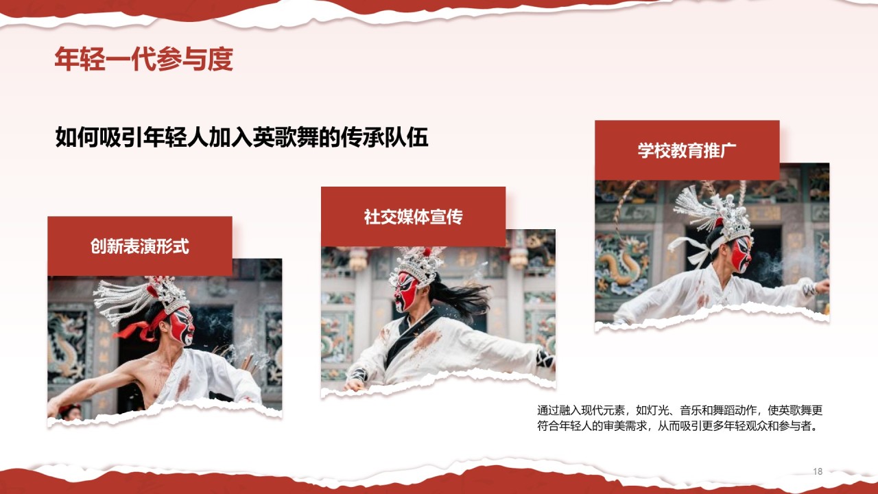 红色国风舞动非遗：英歌舞中的文化传承PPT模板