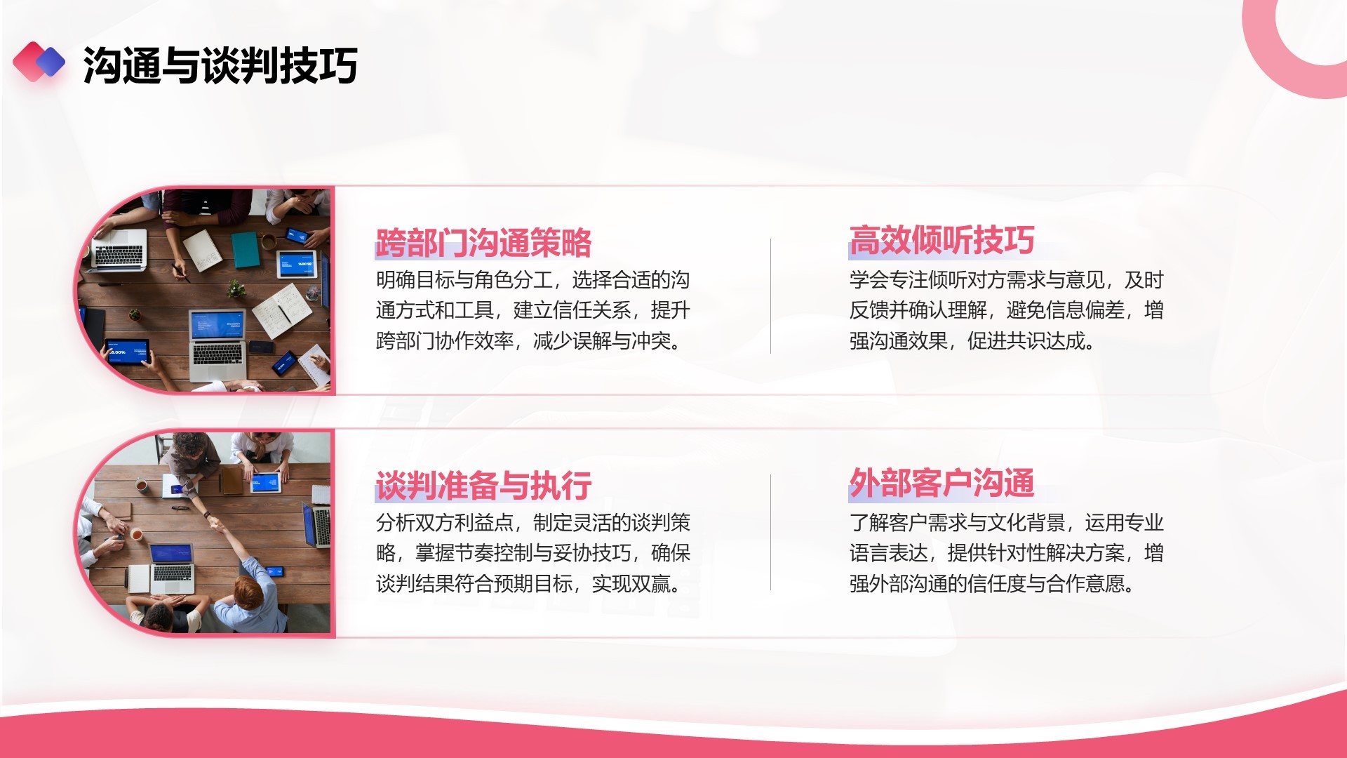 红色商务风业务技能提升分享会PPT模板