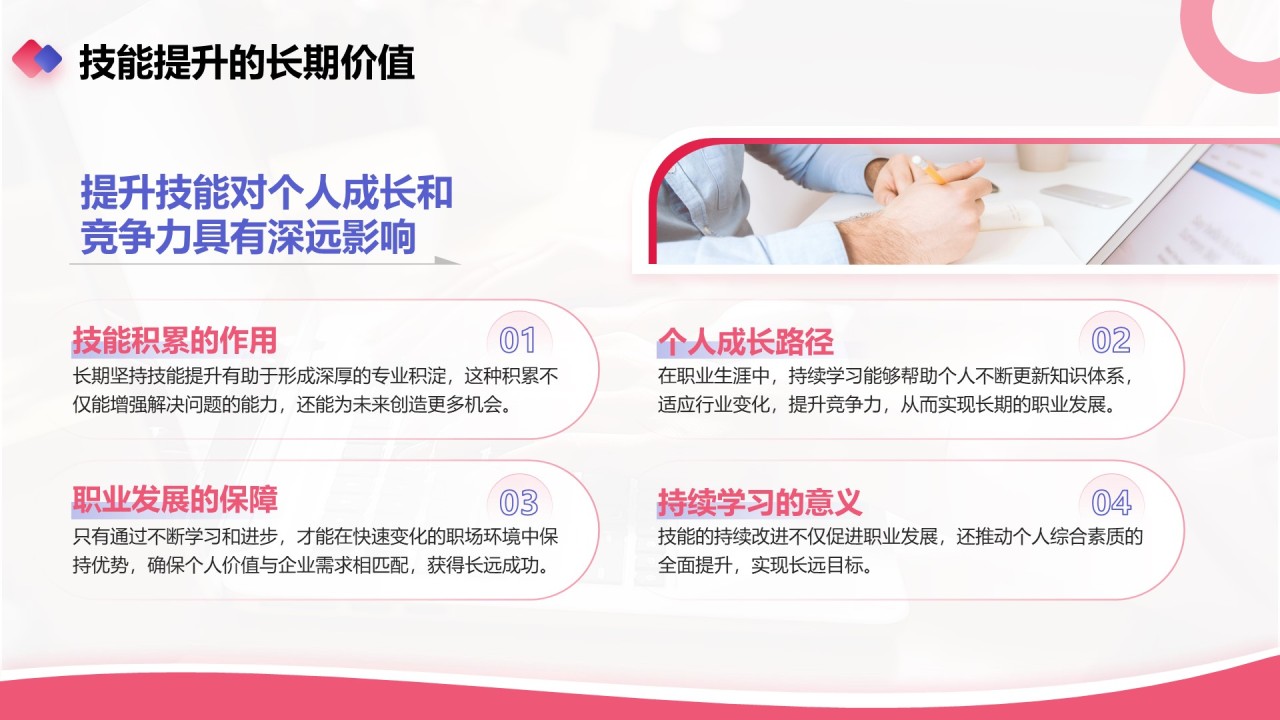 红色商务风业务技能提升分享会PPT模板