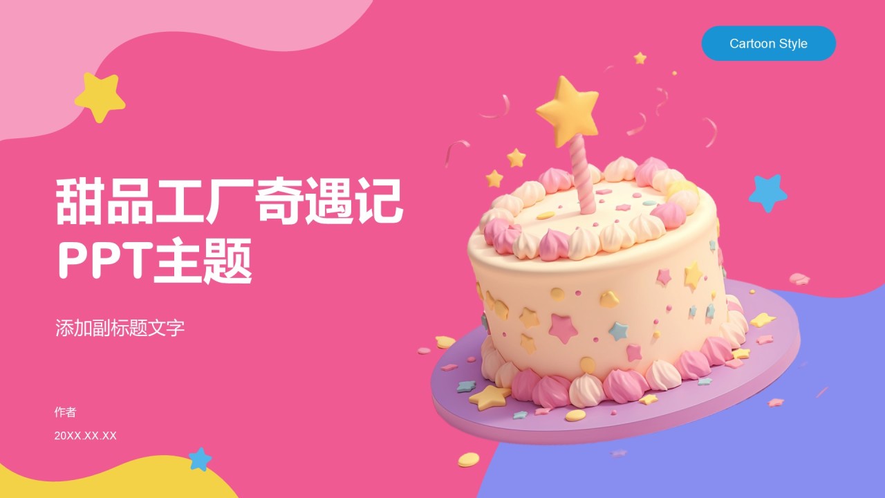 甜品工厂奇遇记PPT主题