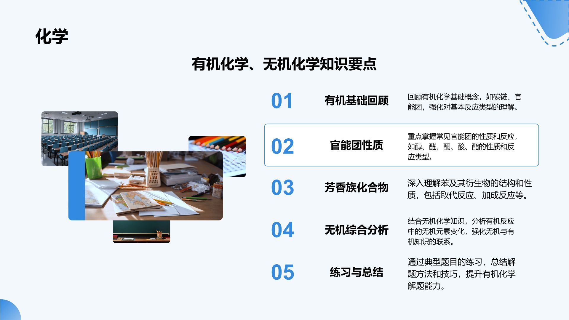 蓝色商务风高考冲刺阶段复习策略PPT模板
