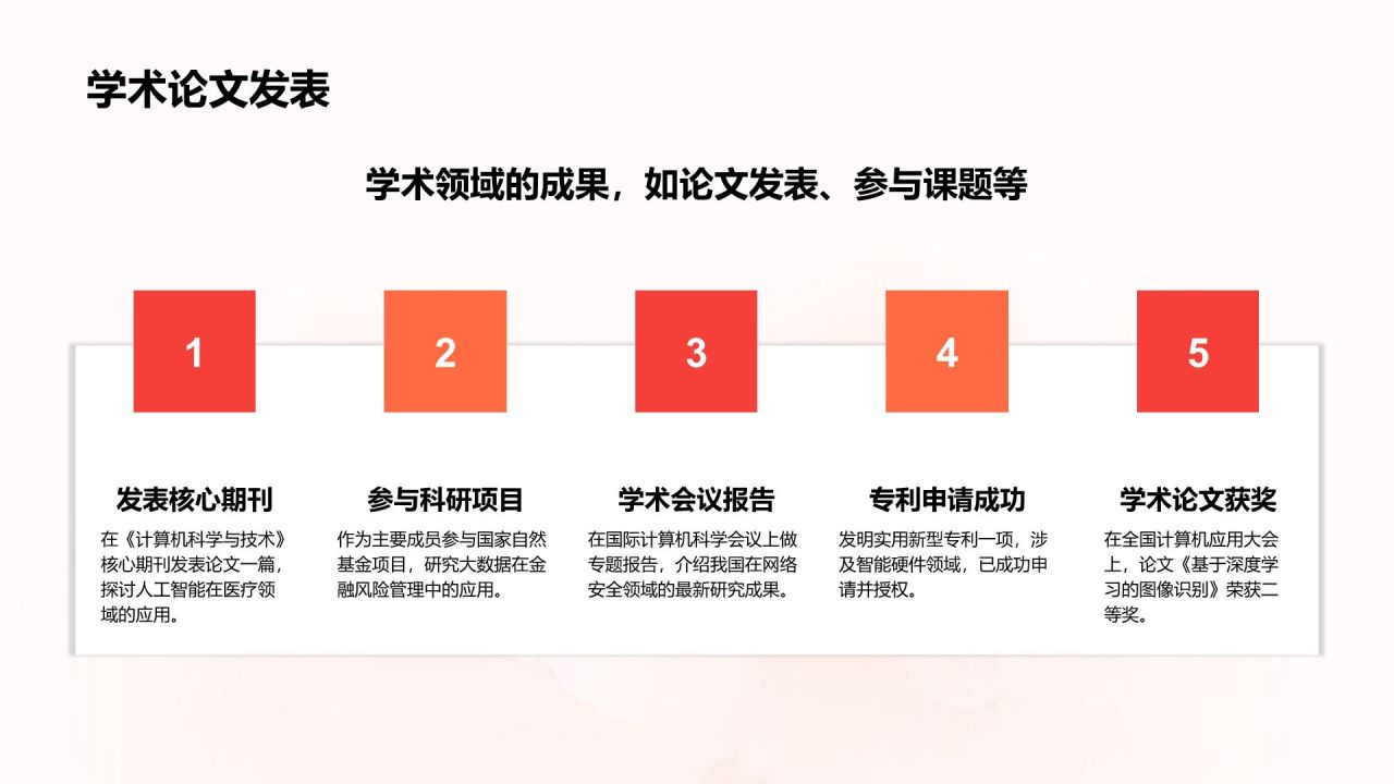 红色插画风党员发展对象个人表现答辩PPT模板