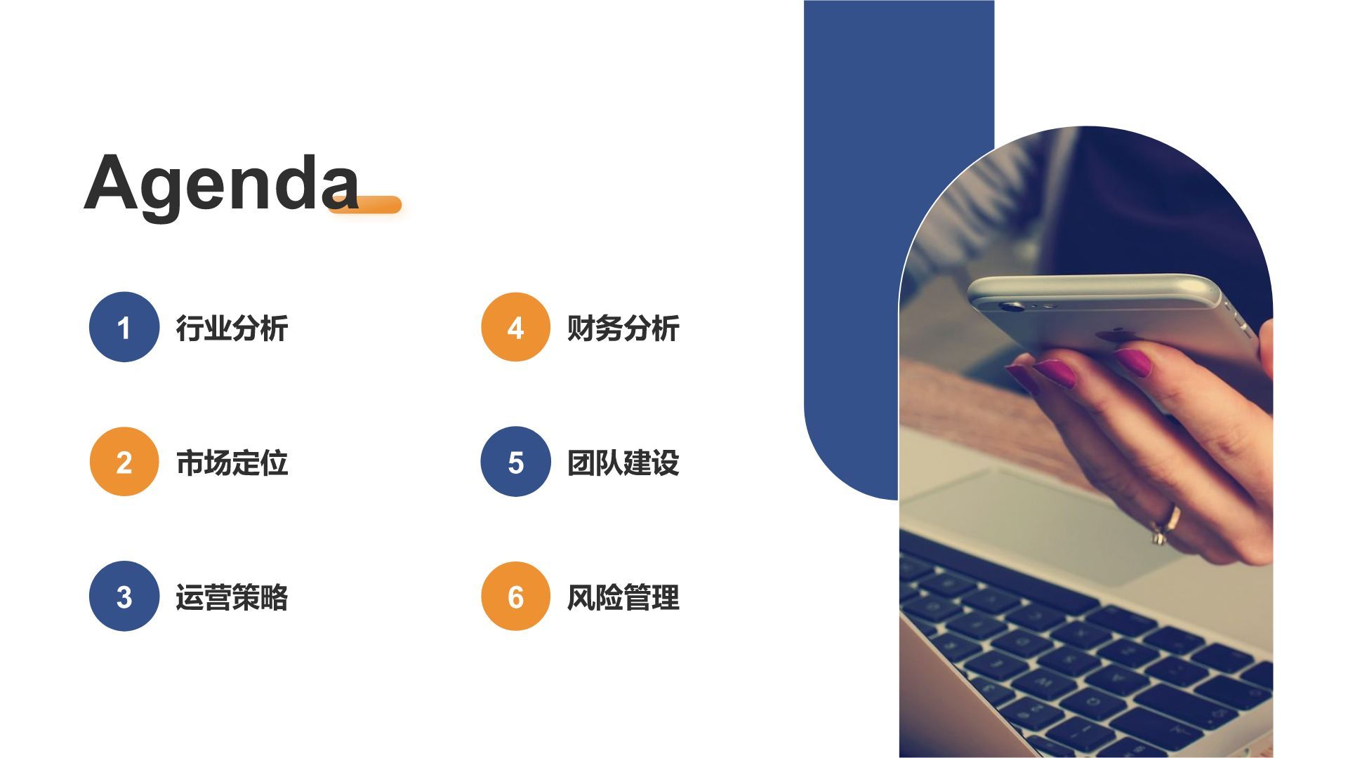 蓝色商务风大学生创业项目商业模式书PPT模板