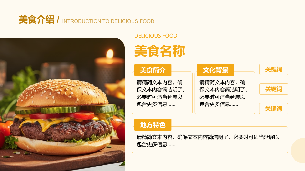 创意风美食介绍PPT列表