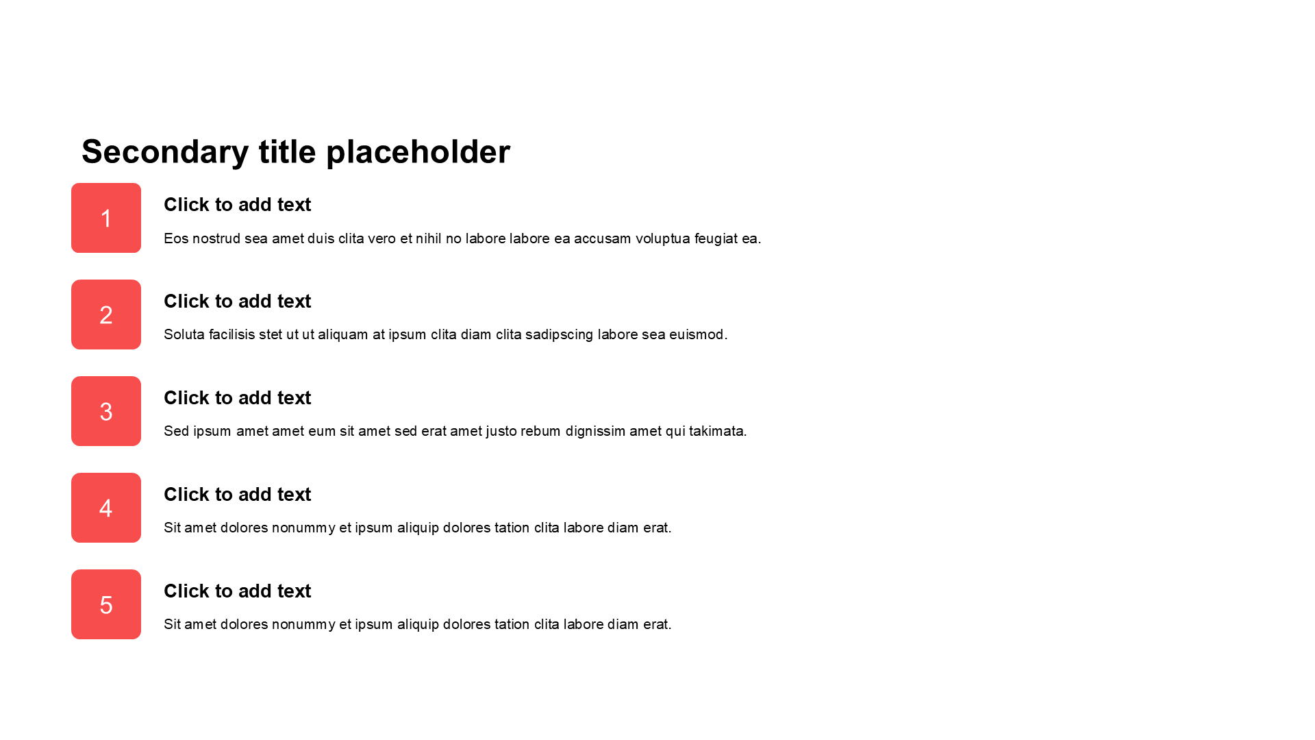 Simple and flat plain text list