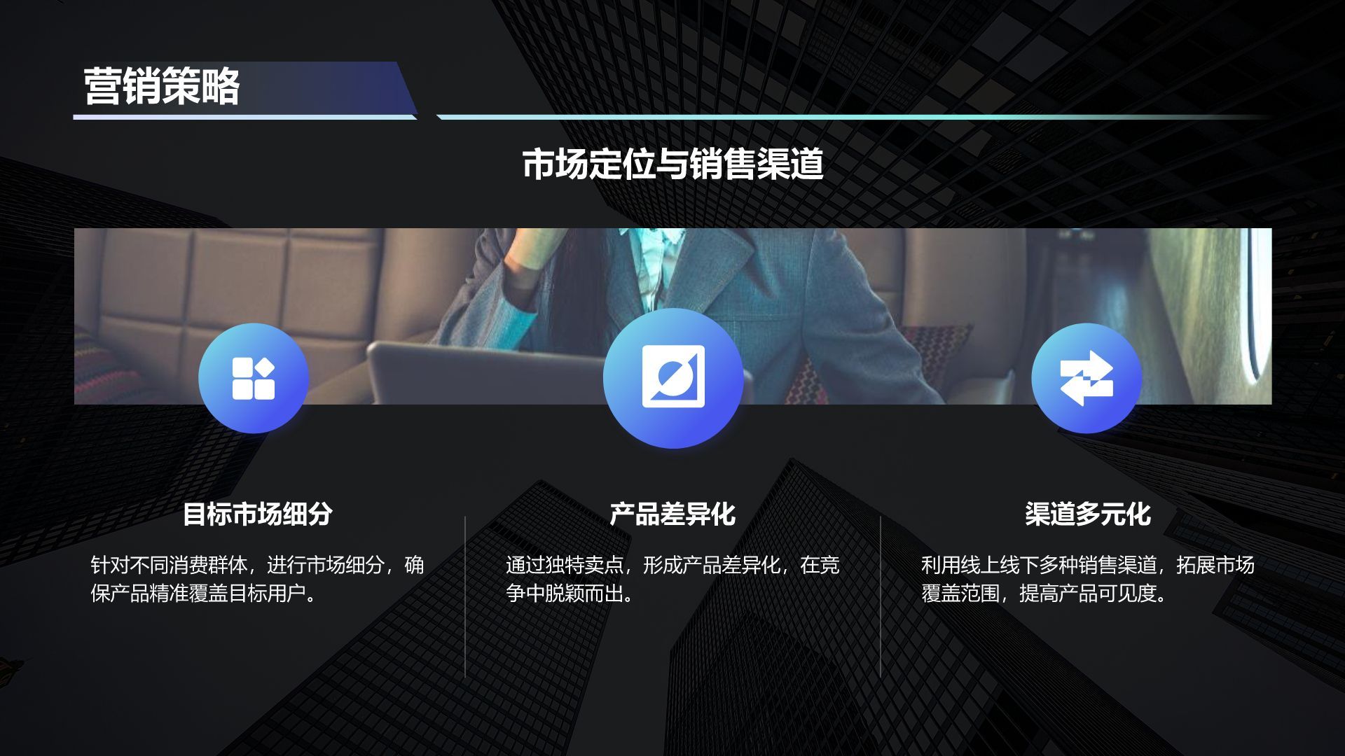 蓝色商务风创新创业项目实施计划PPT模板