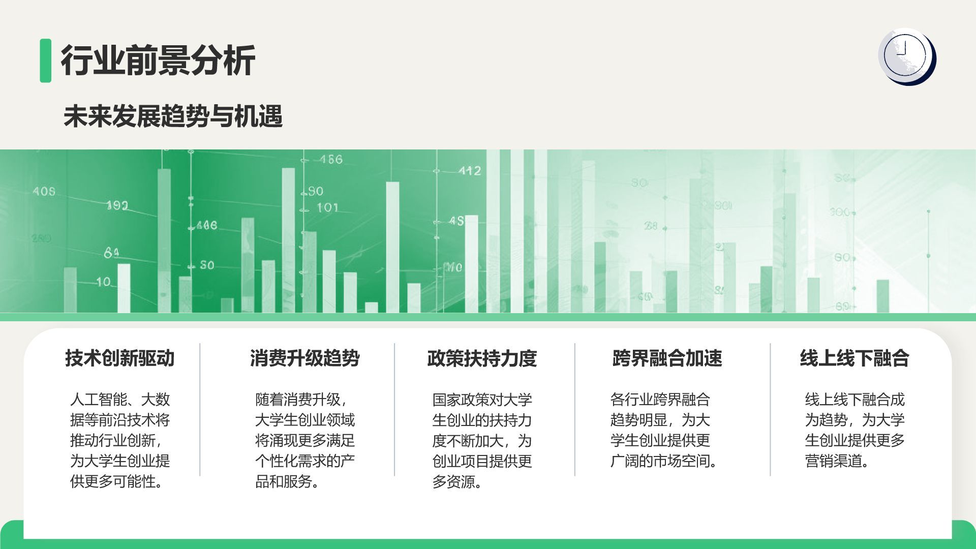 绿色插画风大学生创业计划书PPT模板