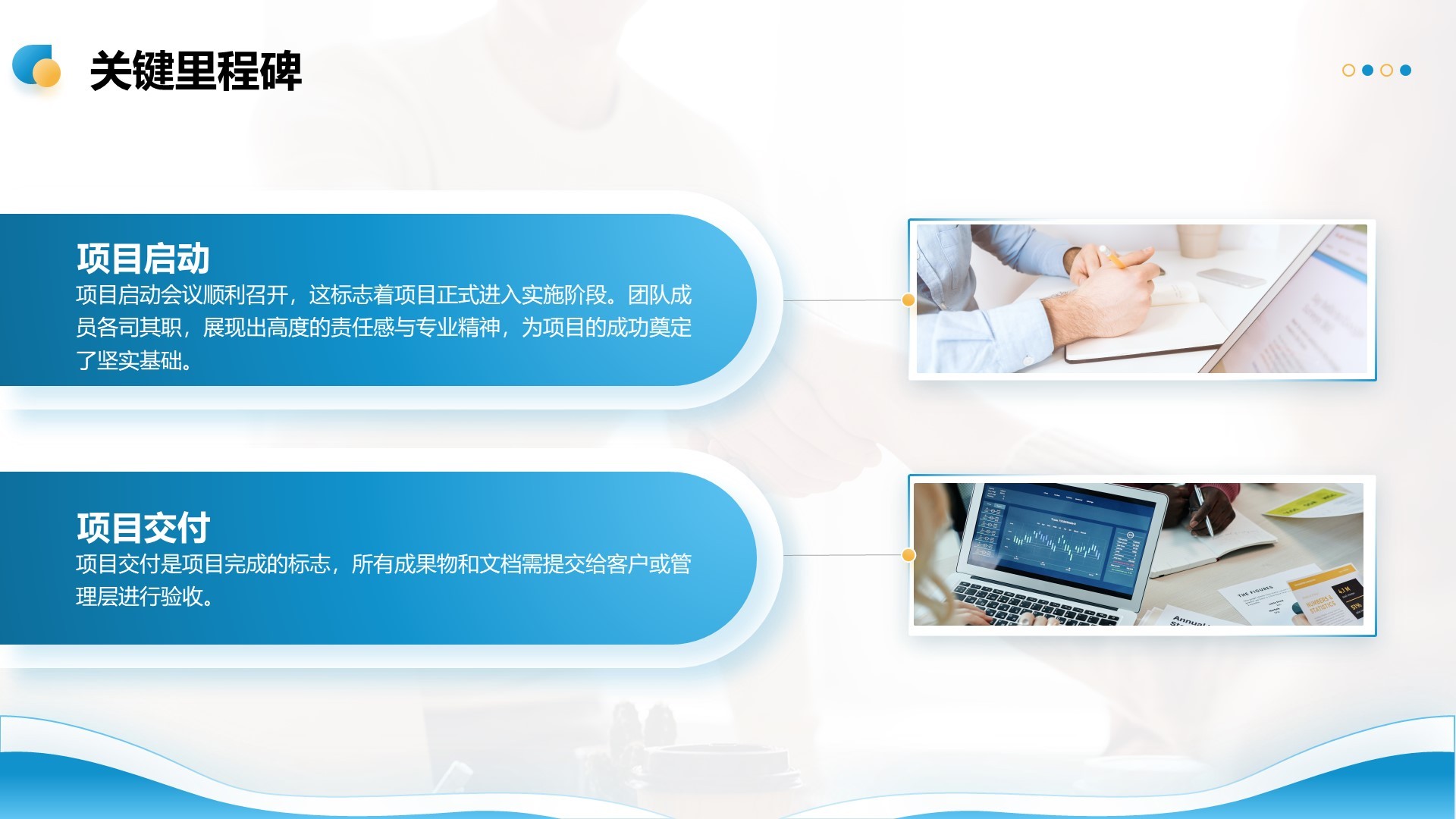 青绿商务风重点项目推进总结PPT模板