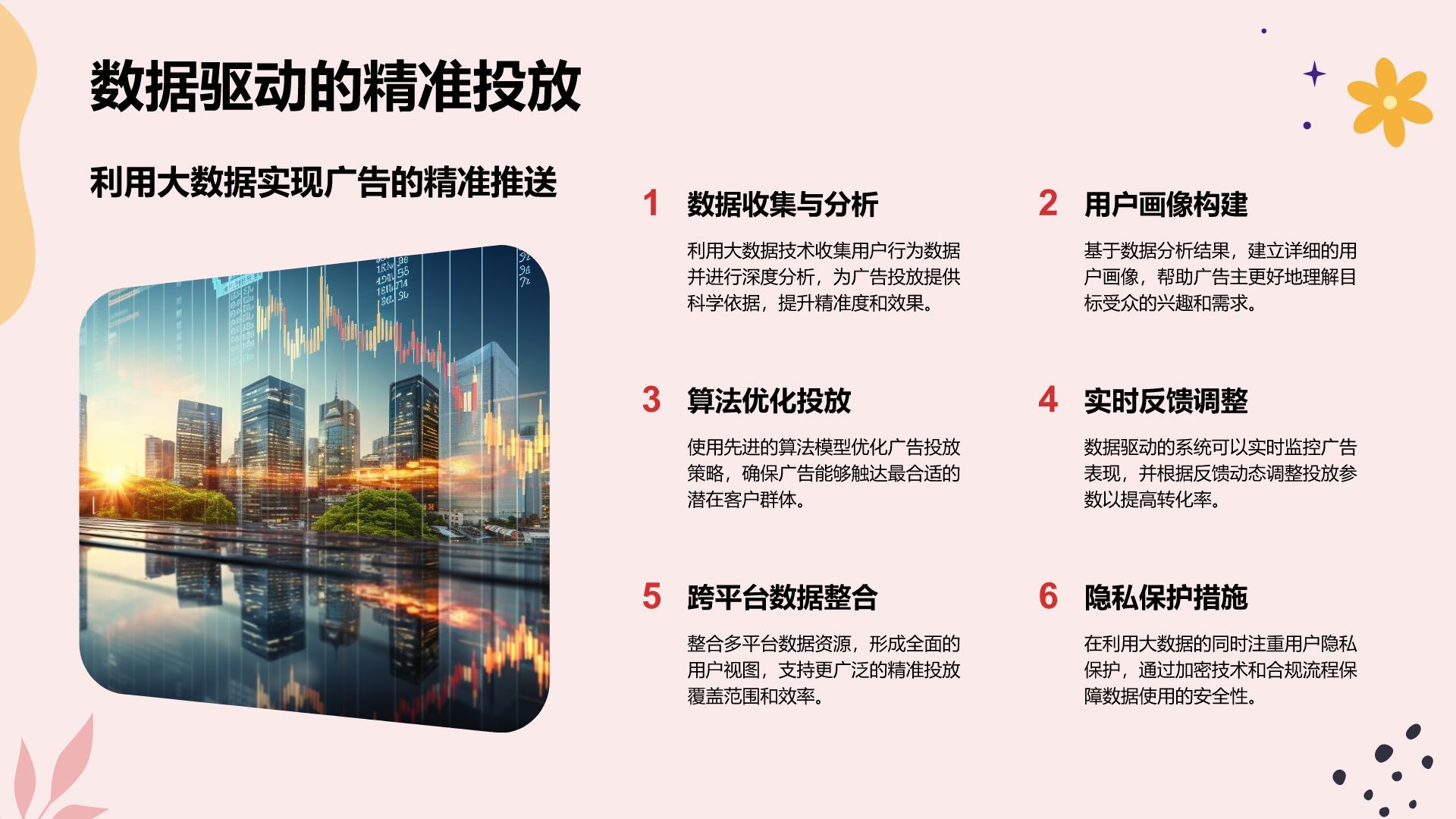 红色插画风创意艺术广告相册图集PPT模板