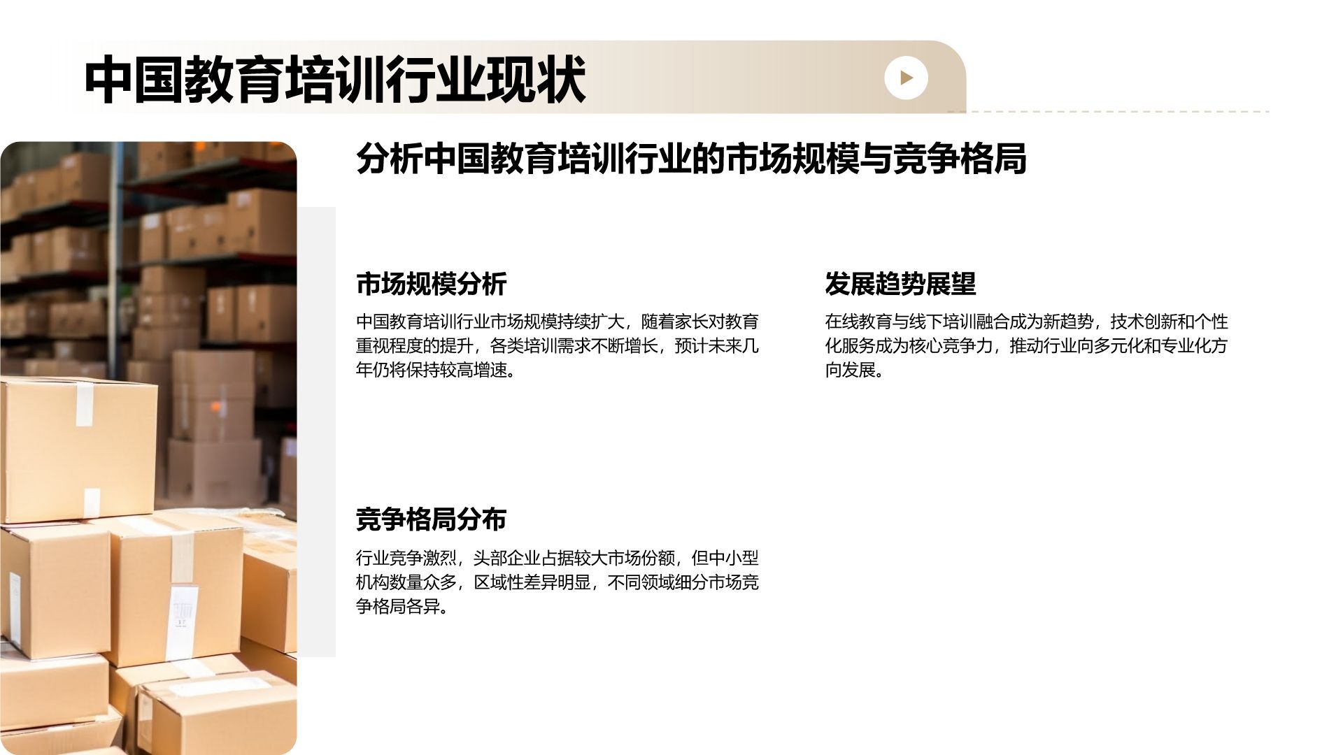 橙色商务风教育培训行业商业计划书PPT模板