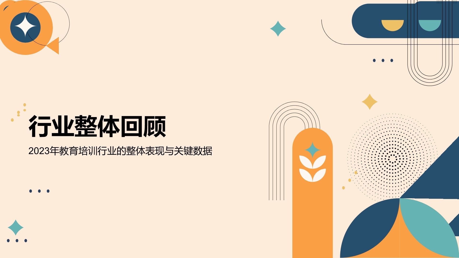 橙色简约风教育培训行业年终总结PPT模板