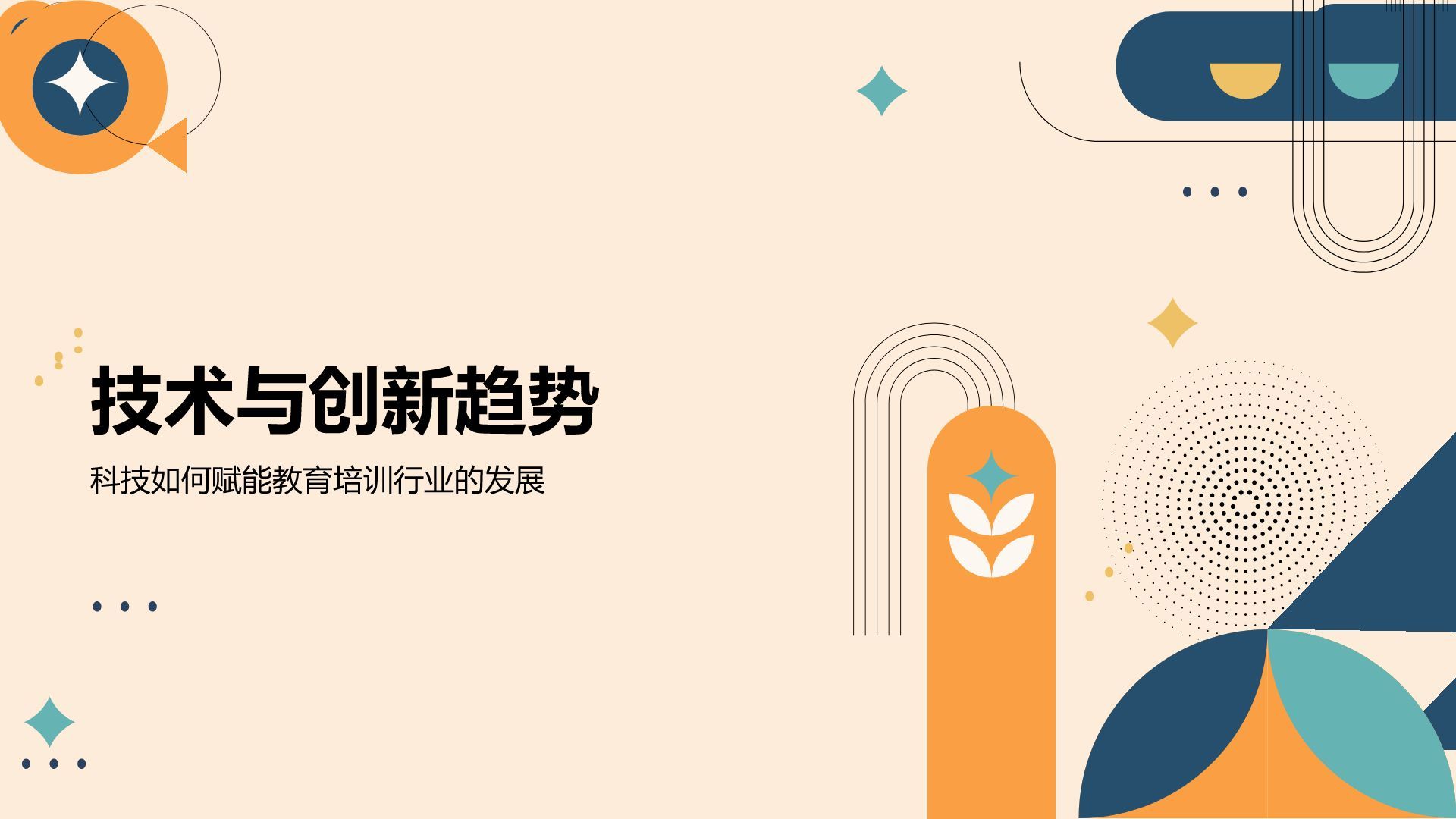 橙色简约风教育培训行业年终总结PPT模板