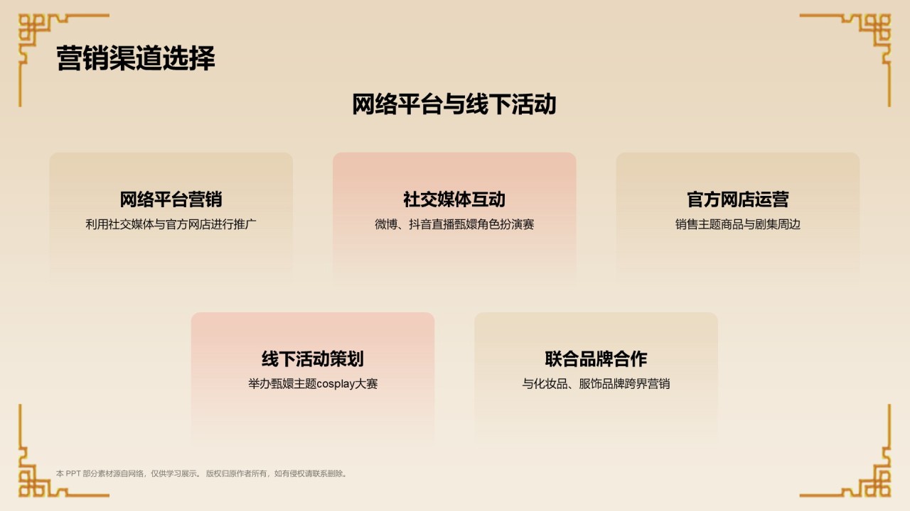 橙色复古风甄嬛传通用汇报PPT模板