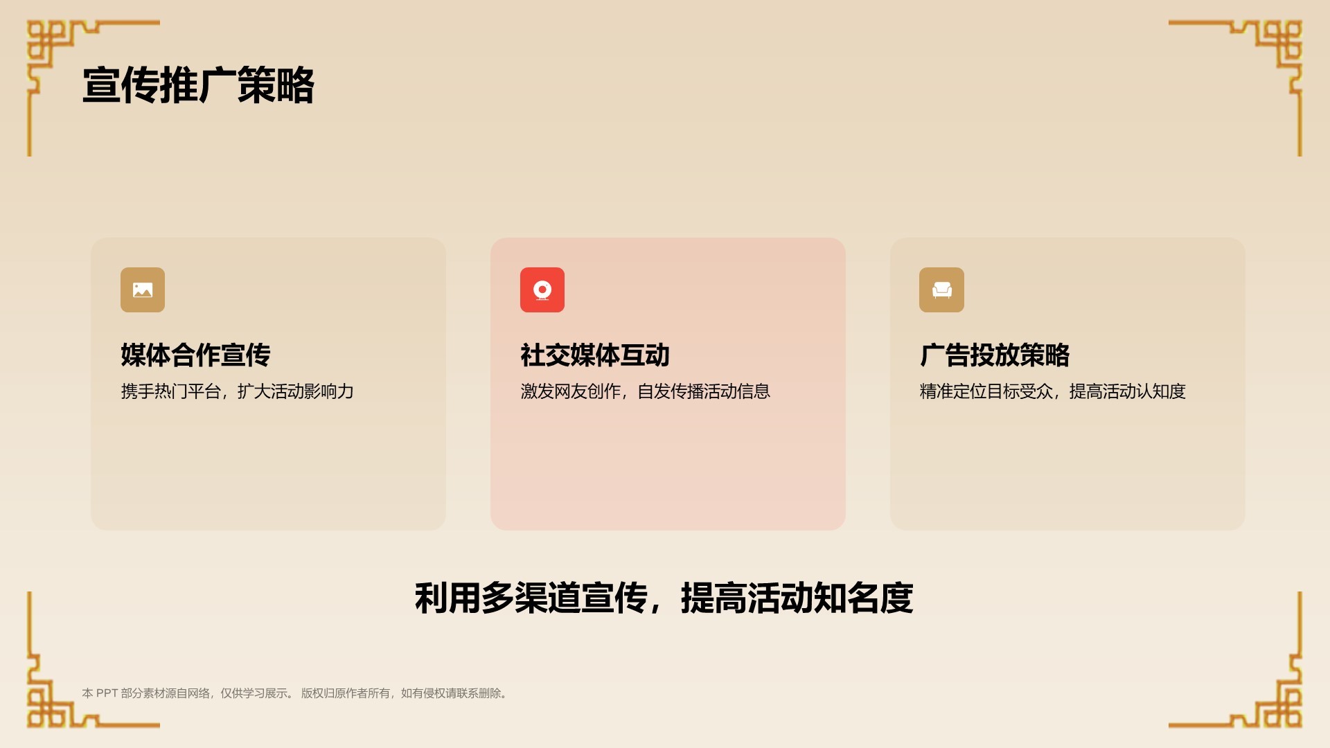 橙色复古风甄嬛传通用汇报PPT模板