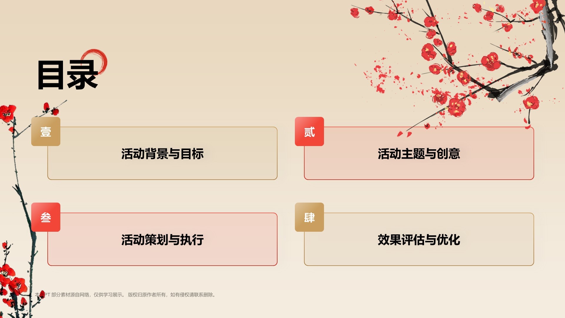 橙色复古风甄嬛传通用汇报PPT模板
