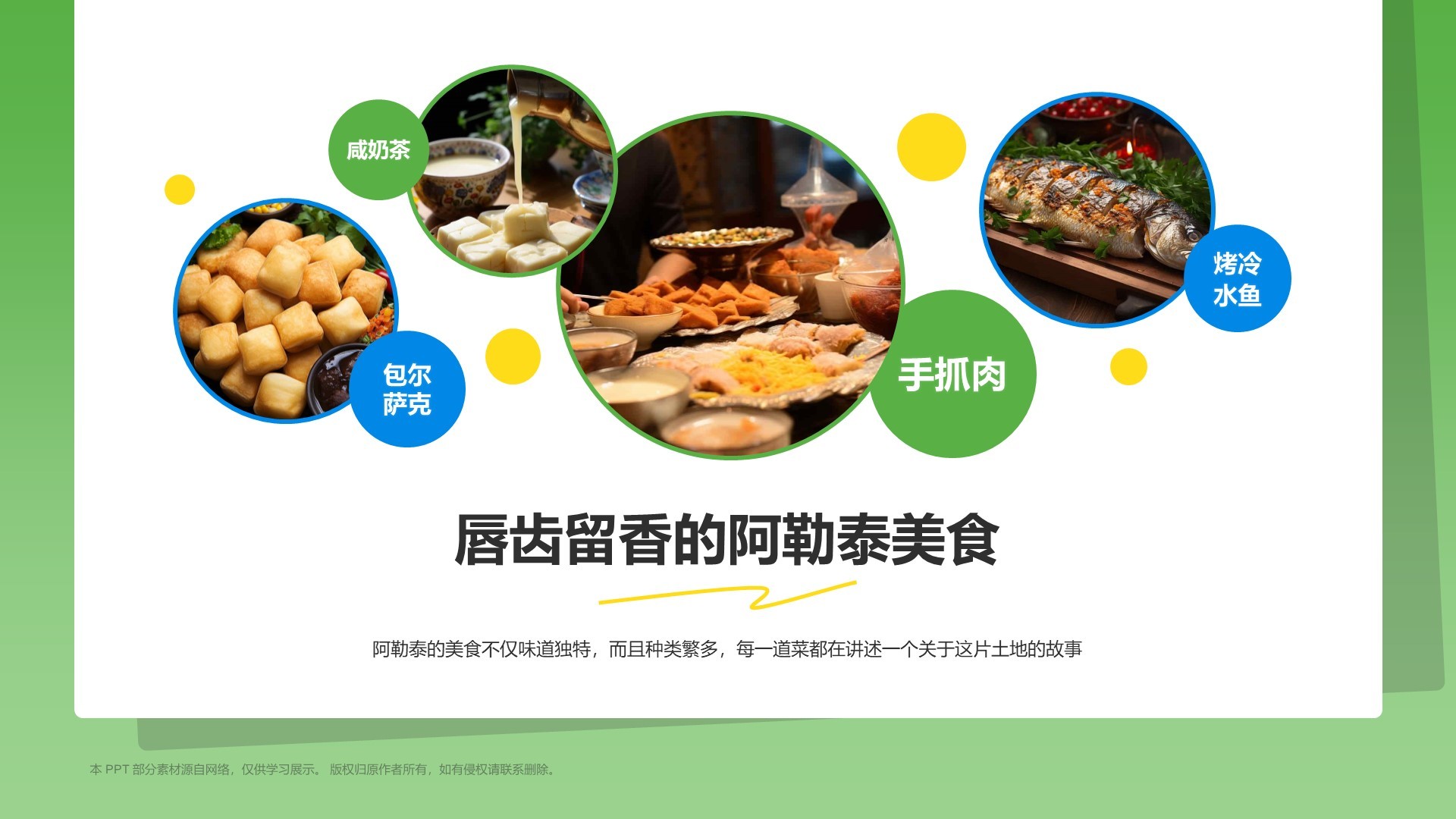 绿色我的阿勒泰介绍PPT