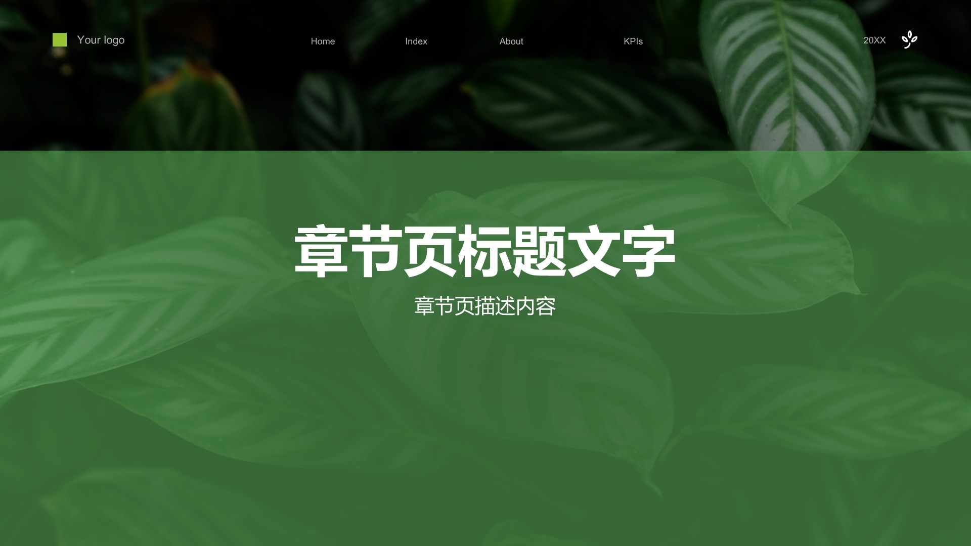环保公益行业工作计划PPT主题