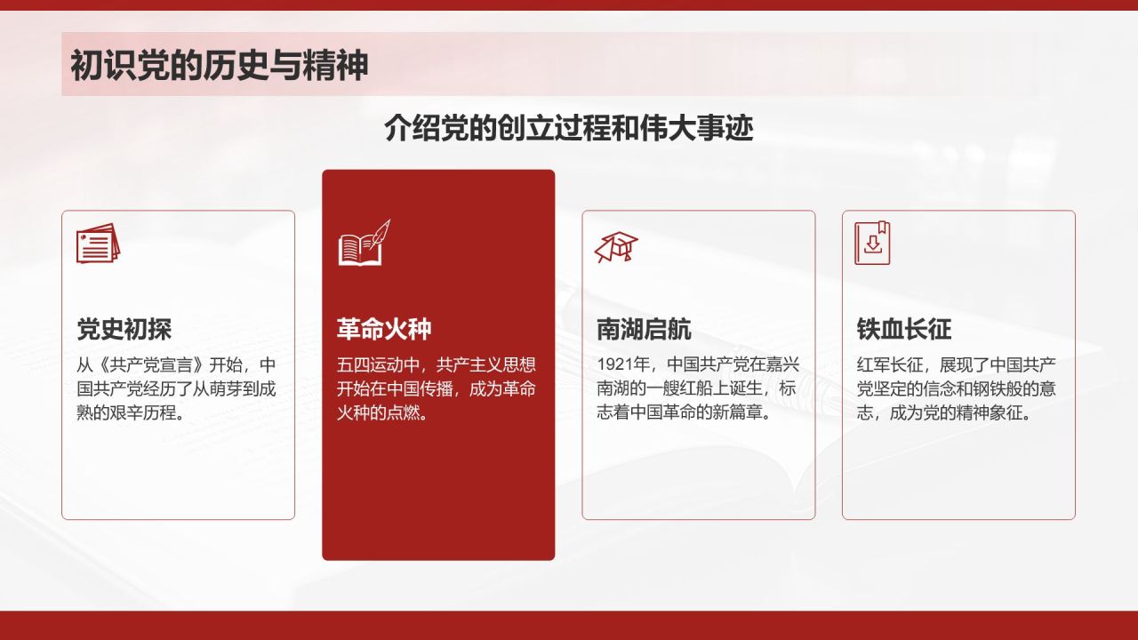 红色商务风入党申请与思想成长汇报PPT模板