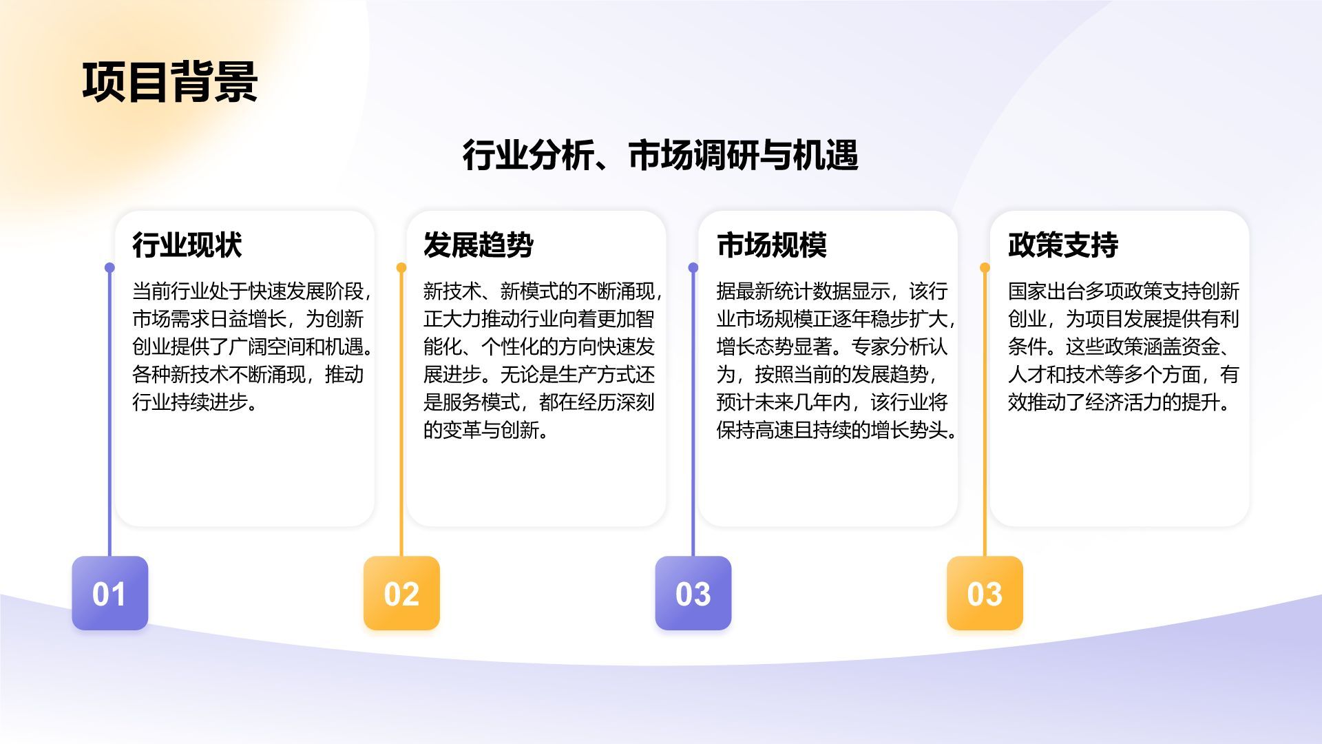 紫色渐变风创新创业计划书PPT模板PPT模板
