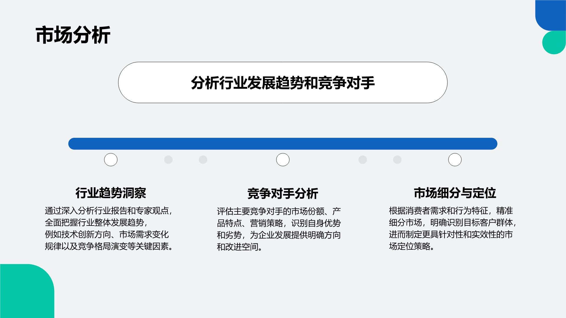 蓝色几何风创新型企业发展规划书PPT模板