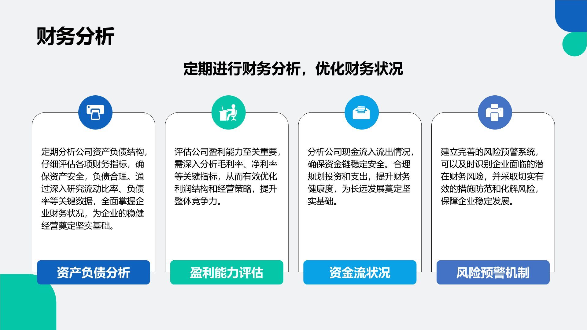蓝色几何风创新型企业发展规划书PPT模板