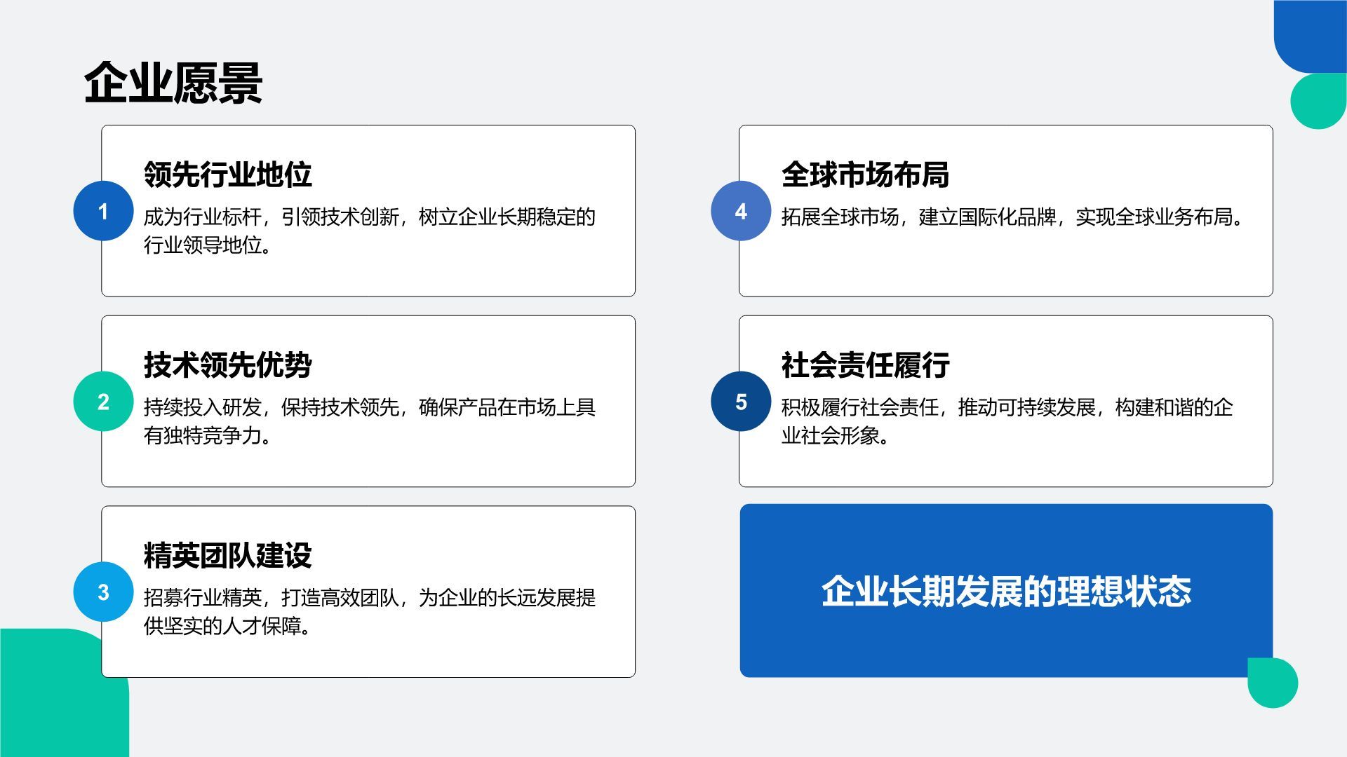 蓝色几何风创新型企业发展规划书PPT模板