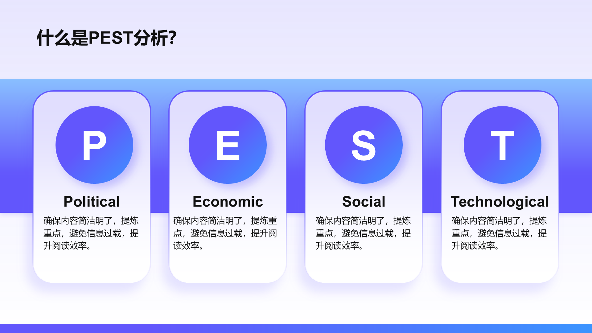 创意风PEST分析图PPT列表