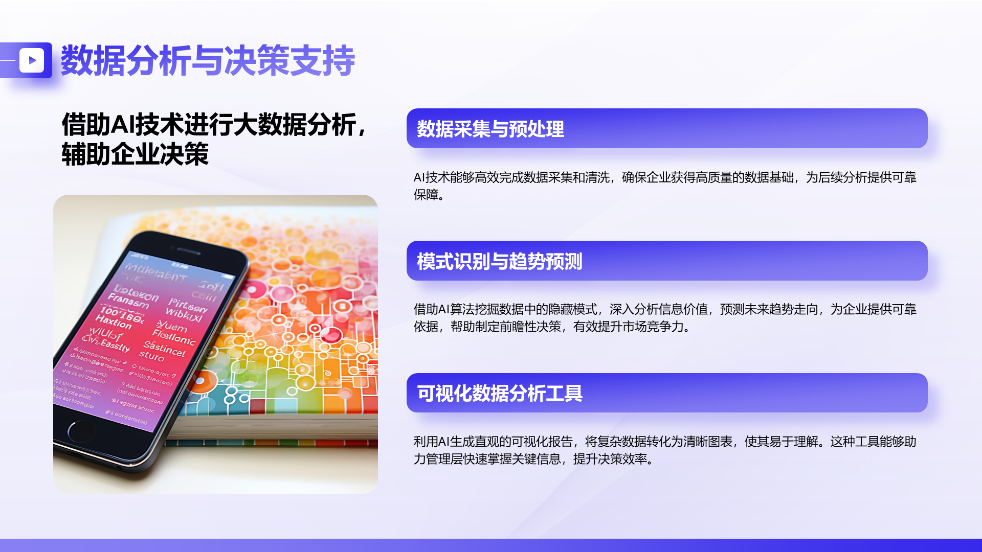 紫色商务风AI技术企业级应用报告PPT模板