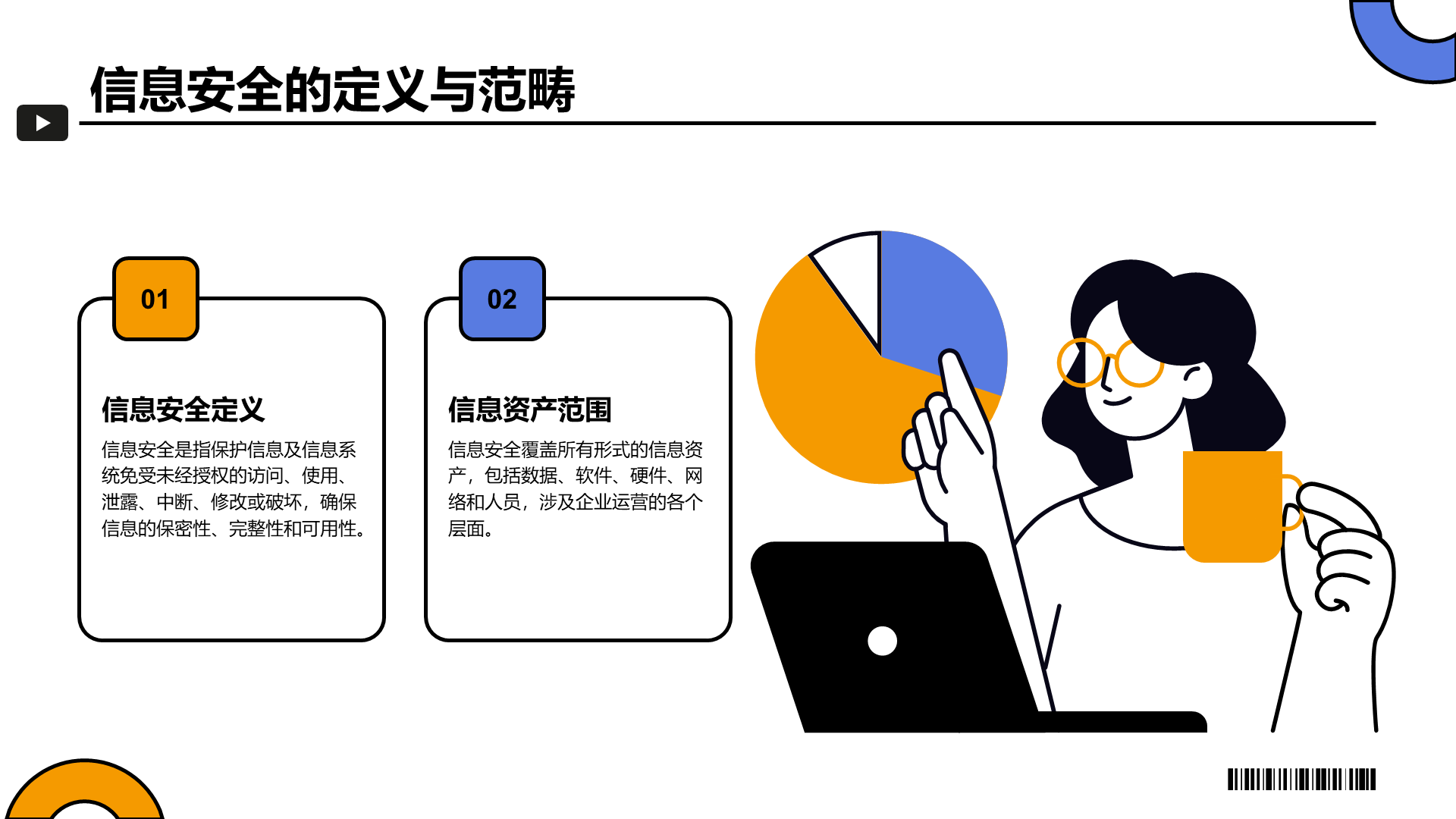 橙色插画风企业信息安全培训PPT模板