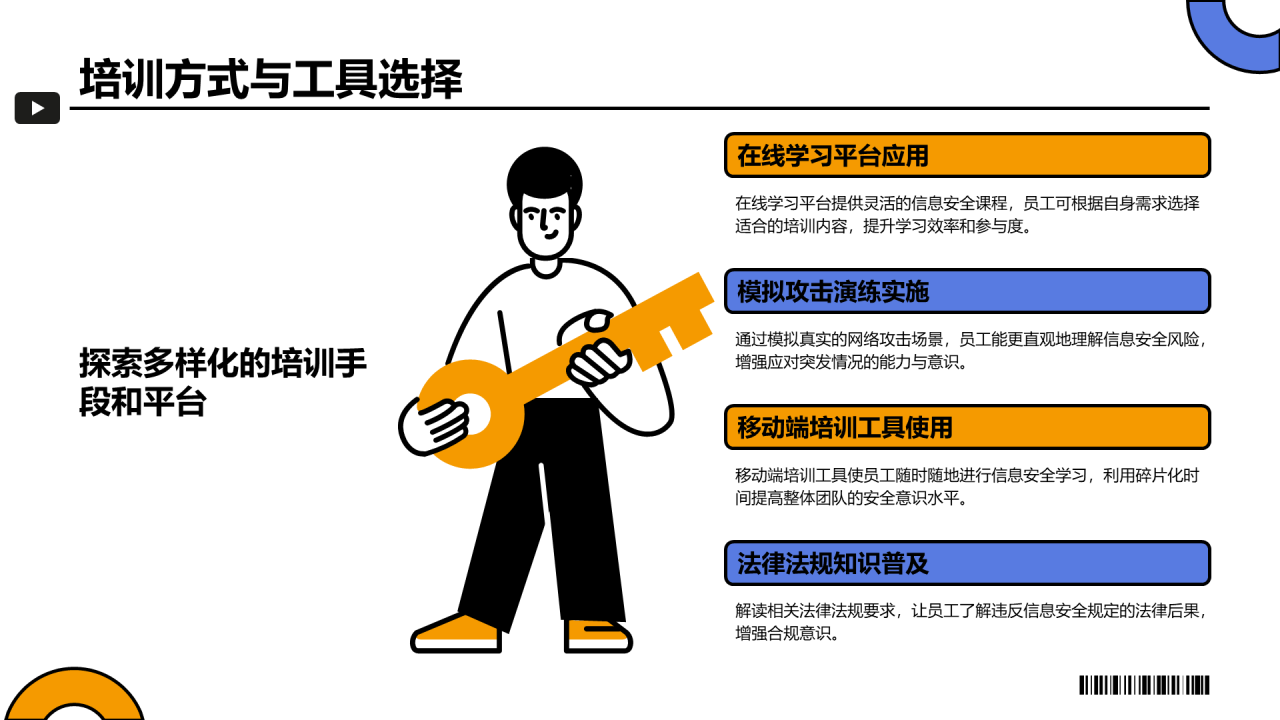 橙色插画风企业信息安全培训PPT模板